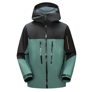 High Quality Outdoor Waterproof Quilted <b>Jacket</b> <b>Half</b> <b>Zip</b> Closure Breathable Rainproof Hood Casual Loose Style High Front - Product Image 3