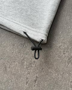 Ensemble de survêtement gris à capuche court |   Survêtement technique à empiècements |   Ensemble Athleisure Oversize |   Fabricant de Marques Privées OEM - Product Image 2