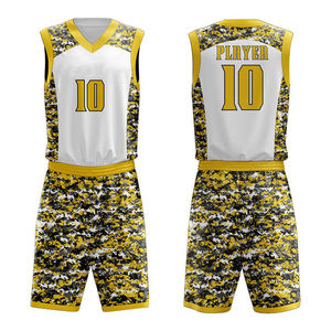 Ensemble d'uniformes de basketball pour hommes, maillot et short respirants, logo personnalisé, vêtements de sport sublimés, tenues d'équipe, vente en gros - Product Image 1