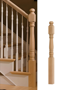 Componentes de Escalera para Casa y Villa, Columnas de Roble Rojo Ecológicas, Duraderas y Elegantes, Personalización Directa de Fábrica Profesional - Product Image 6