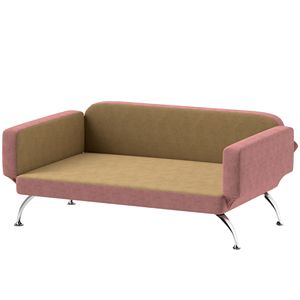 Divano Letto per Cani con Braccioli e Schienale Regolabili, Rosa, Taglia XL, Letto Sostenibile per Cani Piccoli, Medi e Grandi, Forma Quadrata - Product Image 1