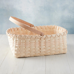 Panier écologique avec poignée paniers au prix le moins cher pour les cadeaux de Noël paniers en bambou durables les plus vendus - Product Image 3