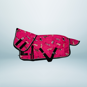 Durable 1200D 200G Ripstop impermeable impreso Combo caballo alfombra negro blanco encuadernación transpirable diseño Nylon Polycotton Material - Product Image 1