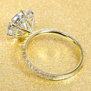 Anillo de Compromiso y Boda Shama Gems con Moissanita, Plata de Ley 925, Bañado en Rodio, Alternativa al Diamante, Joyería Clásica Solitaria - Product Image 2