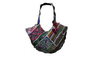 Bolso Tote Casual de Tela de Algodón con Bordado Tribal Banjara Kutch Hecho a Mano, Cierre de Cremallera, Dos Asas, Ecológico, Tamaño Personalizado - Product Image 5