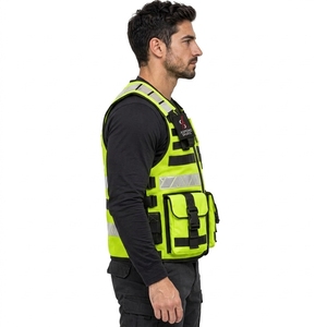 Chaleco de Seguridad para Hombre, Chaleco de Trabajo Industrial Personalizado con Paneles Reflectantes, Tela Transpirable, Alta Visibilidad, Ajuste Cómodo, Ropa de Trabajo para Exteriores - Product Image 3