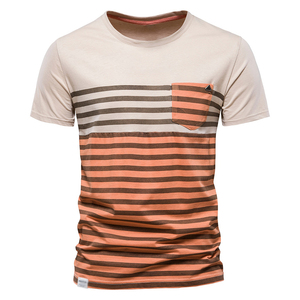 Camiseta de Punto para Hombre, Cuello Redondo, Manga Corta, Color Azul Claro, Corte Regular, Estilo Casual, Diseño Liso - Product Image 5