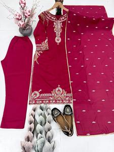 Nuevo Conjunto de Traje de Diseñador Indio para Eid, con Bordado Pesado y Lentejuelas, Conjunto de 3 Piezas para Eventos de Lujo - Product Image 4