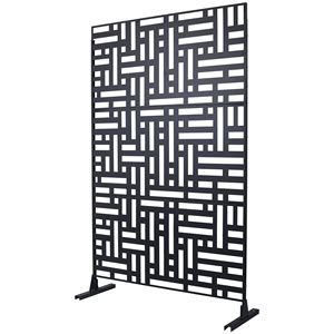 Pantalla de Privacidad Metálica Independiente para Interiores/Exteriores de 76'' de Alto por 48'' de Ancho, Divisor Decorativo para Terraza o Balcón, para Privacidad en Exteriores - Product Image 5