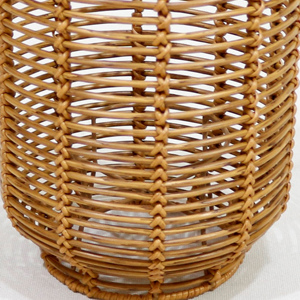 Nouvelle Conception Lanterne Porte-Bougie Haute en Plastique Tressé et Métal Écologique, Support Suspendu en Verre Naturel pour Décoration Intérieure - Product Image 4