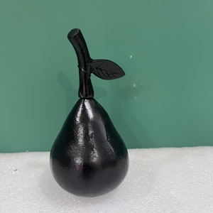 Escultura Decorativa de Pera en Aluminio Negro, Figura de Fruta Moderna para Decoración de Mesa, Adorno para el Hogar - Product Image 5