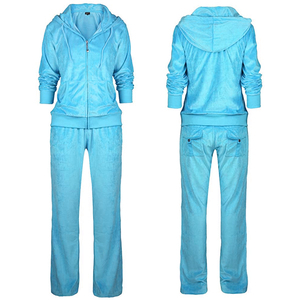 Ensemble de survêtement en velours pour femme : sweat à capuche zippé et pantalon de jogging – Tenue 2 pièces en velours - Product Image 6