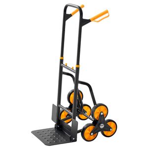 Carrello Saliscale Pieghevole per Carichi Pesanti con Capacità di 200 kg, Manico Telescopico e Sei Ruote, con 2 B - Product Image 1