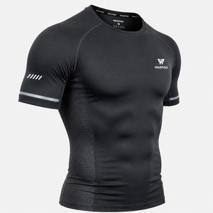 <b>Compression</b> Rash Guard MMA BJJ Workout for Adults Unisex Spandex/Cotton Full Sleeve Garment Dyed Heat-Transfer Printed UPF50+ - Product Image 3