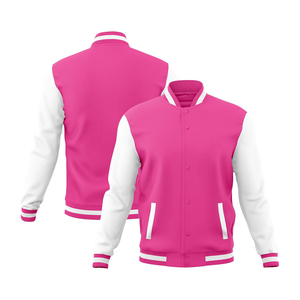 High Quality Men's High Street Style Slim-Fit Varsity Jacket Leather & Wool Material Windproof Breathable Winter Jacket - Product Image 3