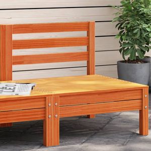 Sofá Modular de Jardín de Madera de Pino Maciza Color Cera Marrón, Tamaño Individual para Uso en Exteriores - Product Image 1
