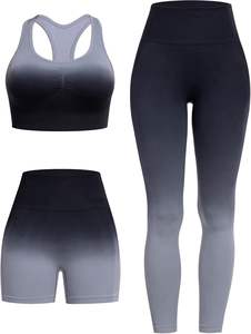 Ensemble de yoga 3 pièces pour femme, le plus vendu 2026, avec leggings taille haute, soutien-gorge de sport et leggings sans couture - Product Image 3