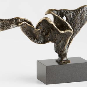 Sculpture abstraite moderne en aluminium, artisanat d'art, statue, décoration de luxe pour la maison, salon, bureau, décoration de table, anniversaire - Product Image 4