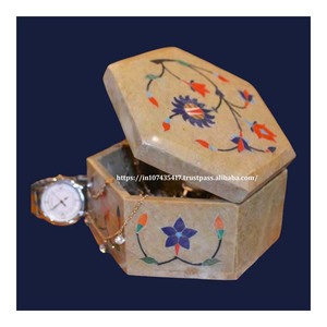 Boîtes à Bijoux en Marbre Poli Fabriquées à la Main avec Logo Personnalisé Qualité Durable Stéatite Naturelle Nouvelle Tendance Cadeau de Mariage Fait Main - Product Image 3