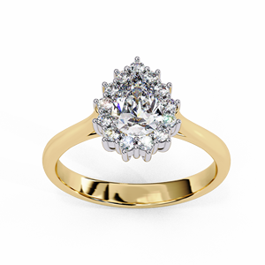 Anillo de Compromiso Clásico con Diamante Cultivado en Laboratorio de 0.5 Quilates, Corte Pera, Oro de 10k, 14k, 18k, Certificado IGI, Diamante VS DEF para Aniversario o Boda - Product Image 3