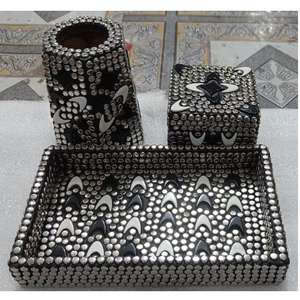 Ensemble brûleur à bakhoor contemporain en bois et métal, Mabkhara tendance pour le Ramadan et l'Aïd, idéal pour offrir, ensemble Mubkhar moderne pour la décoration intérieure - Product Image 5