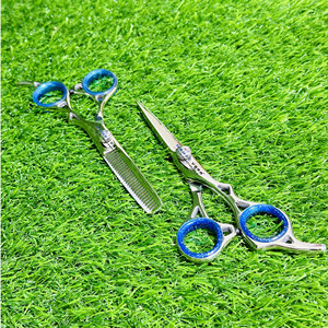 Professional Hair Cut Scissors and Hair Thinning Scissors <b>Set</b> Premium Stainless Steel 440C <b>Barber</b> Hairdressing Shears for Salon - Product Image 3