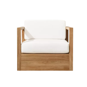 Sillón de Exterior Moderno y Minimalista, Estructura Arquitectónica de Teca Premium, Cojín Confortable, Muebles de Lujo para Todo Tipo de Clima - Product Image 2