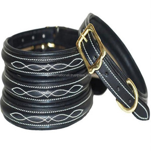 Remium uality ancy 100% ericmerican ow eaeether og ollar con costura elegante esesign OP hollesale anufacturer PET collar - Product Image 4