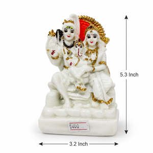 Estatua de Mármol de Shiv Pariwar, Figura de Dios Hecha a Mano en Mármol Blanco Pulido, Decoración Religiosa para el Hogar o la Villa - Product Image 2