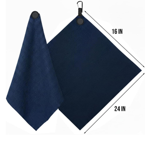 High Performance Water Absorbing Golf <b>Waffle</b> Towel For All Weather Good Quality Cotton Sports Golf Towel with Hook - Product Image 1