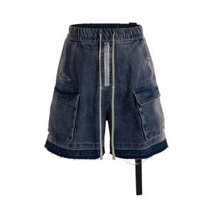 Fabricante de Shorts de Mezclilla para Hombre con MOQ Bajo, Shorts de Algodón Lavado, Corte Casual, Diseño de Cinco Bolsillos para Compradores de Boutiques - Product Image 3