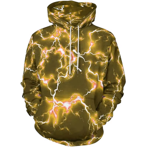 Felpa con Cappuccio Stampata in 3D 100% Cotone, Vestibilità Ampia, con Logo, Abbigliamento Traspirante per l'Autunno - Product Image 2