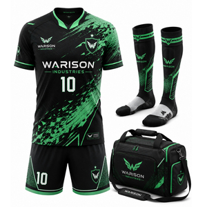 Sublimation Printing Unisex Football Uniform Kit 100% Polyester Soccer Jersey Short Sock And Sports Bag Set - Product Image 6