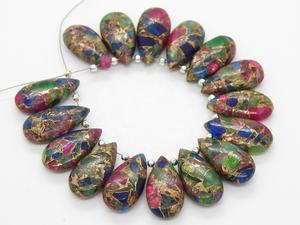 Mohave Cobre Turquesa Lágrima Suave Pulido Bead 20X10MM Mayorista Suministros Cristal y Piedra Fabricación de Joyas Materiales - Product Image 5