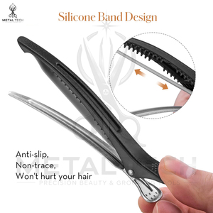 Pinzas para separar el cabello de la mejor calidad para cabellos gruesos y finos, paquete de 12 pinzas para peinar y separar, pinzas antideslizantes - Product Image 4