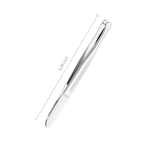 Professional Grade Stainless Steel Round Tip Eyebrow Tweezers Ultra Precision Hair <b>Removal</b> <b>Tool</b> for Salon & Personal Luxury Use - Product Image 5