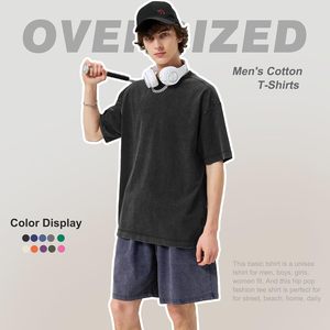 Camiseta de Algodón Personalizada para Hombre, Cuello Redondo, Manga Corta, Lisa, Casual, Suave, Transpirable, Tejido de Punto, Lavado Ácido, Secado Rápido, Ecológica - Product Image 3