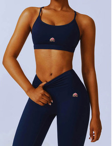 Conjunto Deportivo de 2 Piezas para Mujer, Leggings y Sujetador Deportivo de Cintura Alta, Talla Grande, Ecológico, de Secado Rápido y Transpirable - Product Image 5