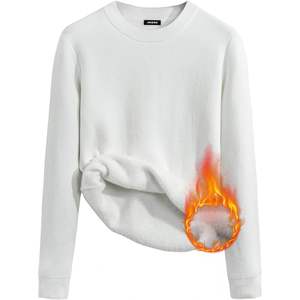 Pulls en maille personnalisés pour hommes, automne-hiver 2025, col rond classique, manches longues, coupe ajustée, doux et confortable, en polaire - Product Image 1