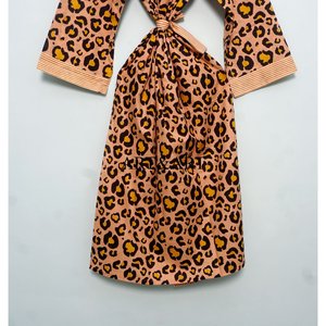 Bata kimono de algodón con estampado animal, hecha a mano en India, ligera, para estar en casa o como albornoz, con estampado de bloques, suave. - Product Image 6