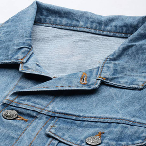 Veste en jean pour homme, imprimé intégral, 100% lavable, design basique, collection hiver, effet usé - Product Image 5