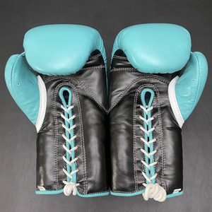 Professional Lace Up Boxing Gloves Leather Fight Gloves for Competition Sparring Training with Premium <b>Foam</b> <b>Padding</b> - Product Image 6