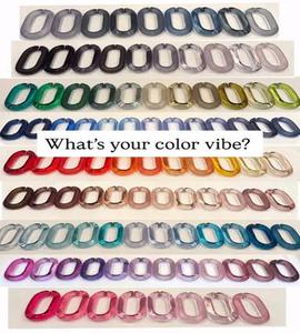 Componentes de eslabones de cadena para manualidades de decoración del hogar DIY, componentes de resina en forma de C, accesorios para esculturas de pared, acrílico colorido de bajo precio, abierto - Product Image 4