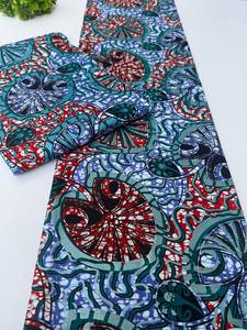 Tela Africana Ghana Ankara 100% Algodón con Diseño Vibrante para Confección de Ropa, Artesanía y Tela para Pañuelos Congo - Product Image 2