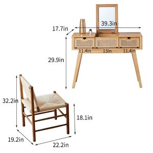 Meuble-lavabo moderne en chêne et rotin pour salle de bain, meuble de rangement durable, vente en gros, usine de Hanoi, prix compétitifs - Product Image 3