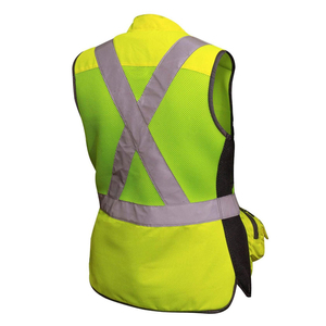 Gilet de sécurité haute visibilité pour hommes, 100 % polyester, pour l'été, détection des aiguilles, vente en gros - Product Image 2