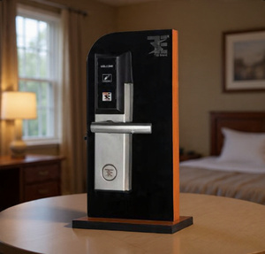 Serrure de porte électronique intelligente TES 302 SSB Silver Smart Hotel Lock, finition noire, RFID, pour hôtels, complexes hôteliers, chambres d'hôtes - Product Image 6