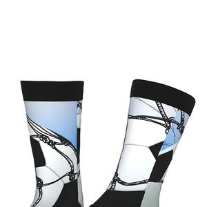 Calcetines Casuales para Hombre, Estilo Hip Hop, de Spandex/Nailon, Antibacterianos, con Estampado Digital de Hojas de Hierba, para Exteriores - Product Image 4