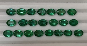 ธรรมชาติสอบเทียบ7X5มิลลิเมตรรูปไข่รูปร่างแซมเบียมรกตคุณภาพดีจำนวนมากที่มีสีเขียวสดใสสีที่ชัดเจนและเงางาม - Product Image 2