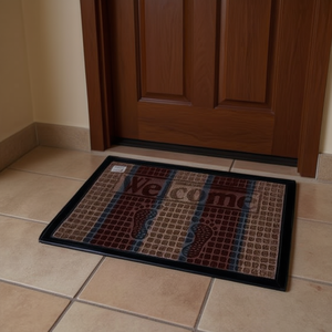 Lot Mixte <span class=keywords><strong>de</strong></span> Tapis d'Entrée et Paillassons en Tissu Bouclé Gaufré 40x60CM – Thème Bienvenue Intérieur - Product Image 3